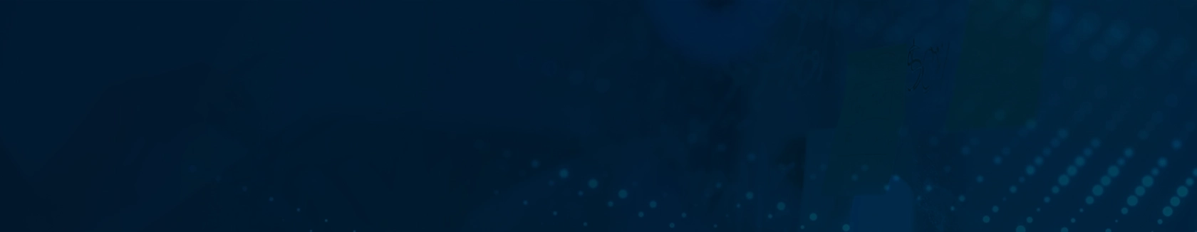 Dark abstract background with a grid of glowing blue dots, creating a digital wave pattern.