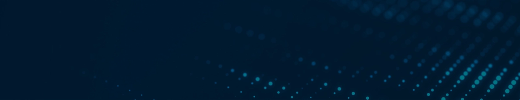 Abstract image with diagonal rows of glowing blue dots against a dark background, creating a sense of depth and a futuristic, digital ambiance.